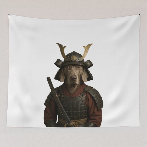 Item preview, Weimaraner Samurai Warrior – Noble Dog in Traditional Armor designed and sold by Dog Lover Club.