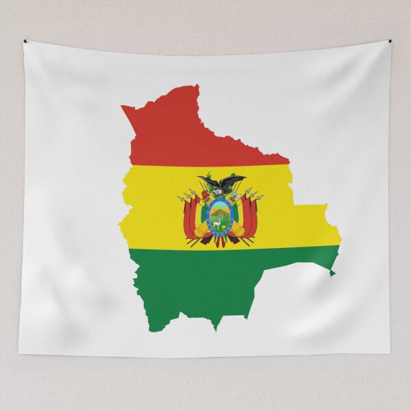Item preview, Flag Map of Bolivia designed and sold by Beluga Cat.
