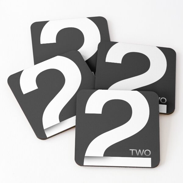 Item preview, Minimalist “Two” Typography | Modern Black and White Design designed and sold by Mayank Mahyavanshi.