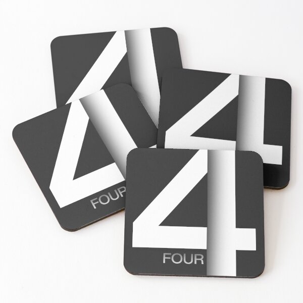 Item preview, Minimalist “Four” Typography | Modern Black and White Design designed and sold by Mayank Mahyavanshi.