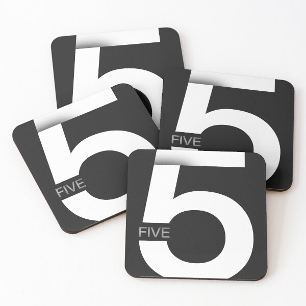 Item preview, Minimalist “Five” Typography | Modern Black and White Design designed and sold by Mayank Mahyavanshi.