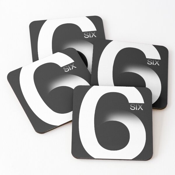 Item preview, Minimalist “Six” Typography | Modern Black and White Design designed and sold by Mayank Mahyavanshi.