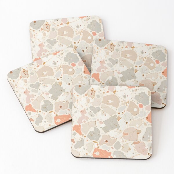 Item preview, Blush & Earthy Terrazzo, Scandinavian Style Boho Decor, Minimalist Organic Shapes, Warm Pastel Aesthetics designed and sold by Kintsugi99.