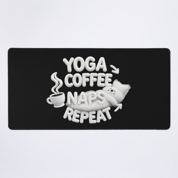 Item preview, Yoga Coffee Naps Repeat - Cozy and Relaxing Lifestyle Art designed and sold by latelierdechris.