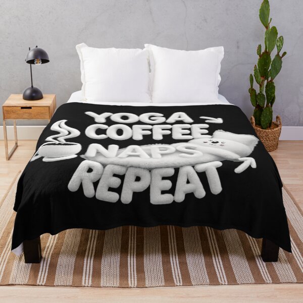 Item preview, Yoga Coffee Naps Repeat - Cozy and Relaxing Lifestyle Art designed and sold by latelierdechris.
