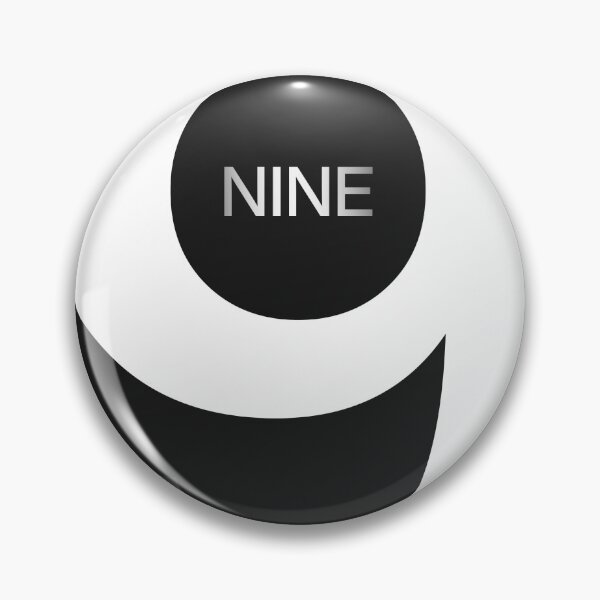 Item preview, Minimalist “Nine” Typography | Modern Black and White Design designed and sold by Mayank Mahyavanshi.