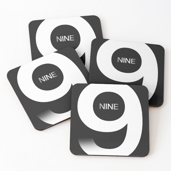 Item preview, Minimalist “Nine” Typography | Modern Black and White Design designed and sold by Mayank Mahyavanshi.