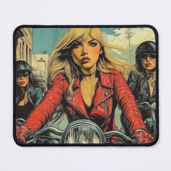 Item preview, Ride Stories – Vintage Motorcycle Postcard Series #33 Crimson Riders designed and sold by SteadyRolling.