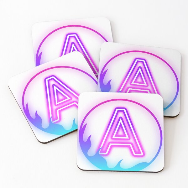 Item preview, Neon Letter A Round Framed Logo designed and sold by SallyHammond.
