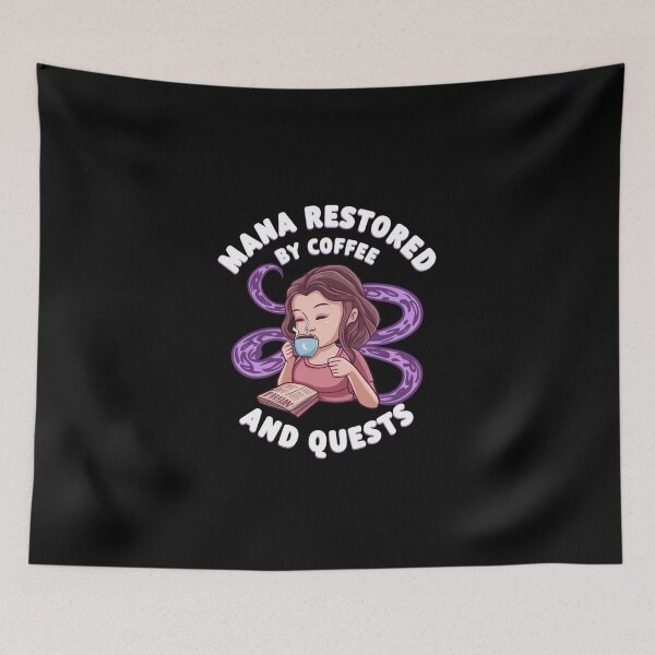 Item preview, Mana Restored by Coffee and Quests – Funny Mom Gamer designed and sold by MagicWander.