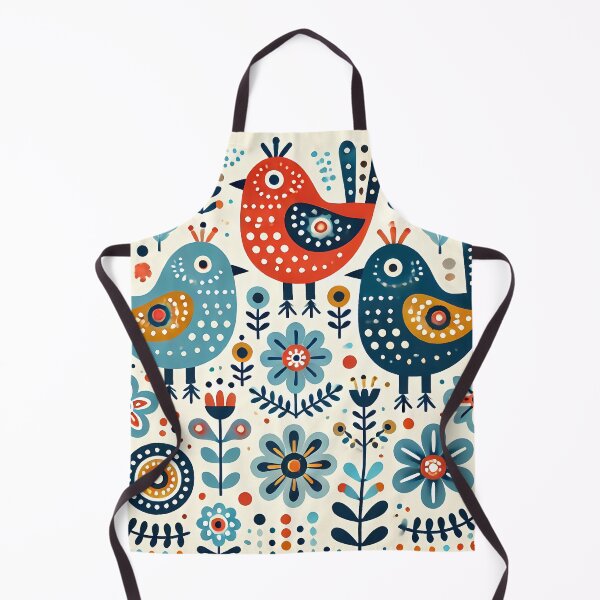 Item preview, Scandinavian Folk Art Three Birds – Harmony, Nature, Nordic Symbolism by heidiannemorris designed and sold by FOLK ART FUSION.