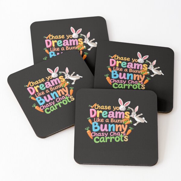 Item preview, CHASE YOUR DREAMS LIKE A BUNNY CHASES CARROTS -Motivational T-Shirt on Redbubble designed and sold by Mikel-empire.