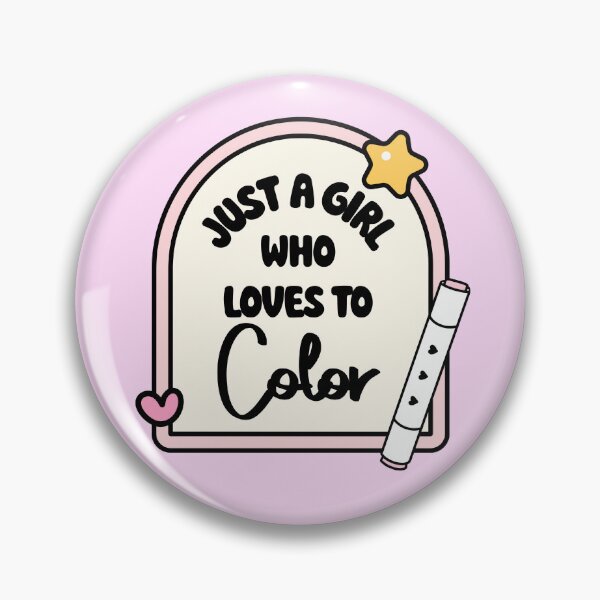 Item preview, Just a girl who loves to color cute design designed and sold by Lockets Little Notes.