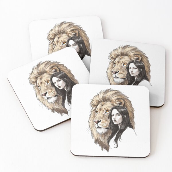 Item preview, Majestic Woman and Lion Illustration – Symbol of Strength, Serenity, and Courage designed and sold by Colorful-Garden.