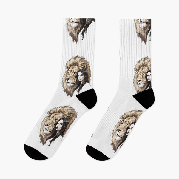 Item preview, Majestic Woman and Lion Illustration – Symbol of Strength, Serenity, and Courage designed and sold by Colorful-Garden.