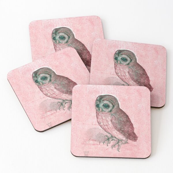 Item preview, PINK OWL Antique Animal Drawings designed and sold by BulganLumini.