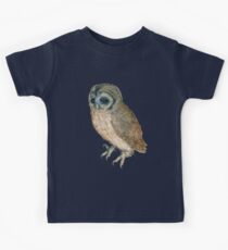 NIGHT OWL ,Antique Animal Drawings Kids Tee