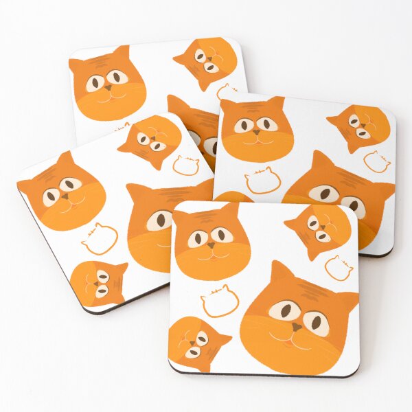 Item preview, Orange cats on white background. designed and sold by MaeMaeArtwork.