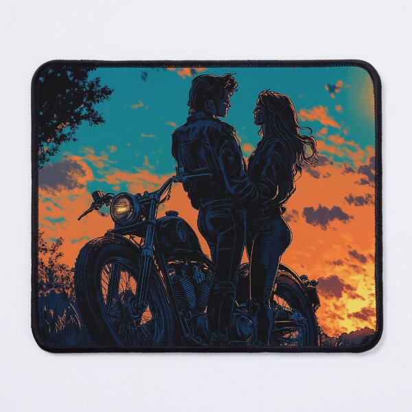 Item preview, Ride Stories – Vintage Motorcycle Postcard Series #37 Sunset Riders designed and sold by SteadyRolling.