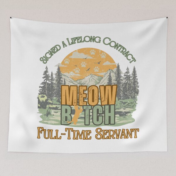 Item preview, Funny Cat "Full Time Servant" Design for Cat Lovers designed and sold by PrintepreneurDesigns.