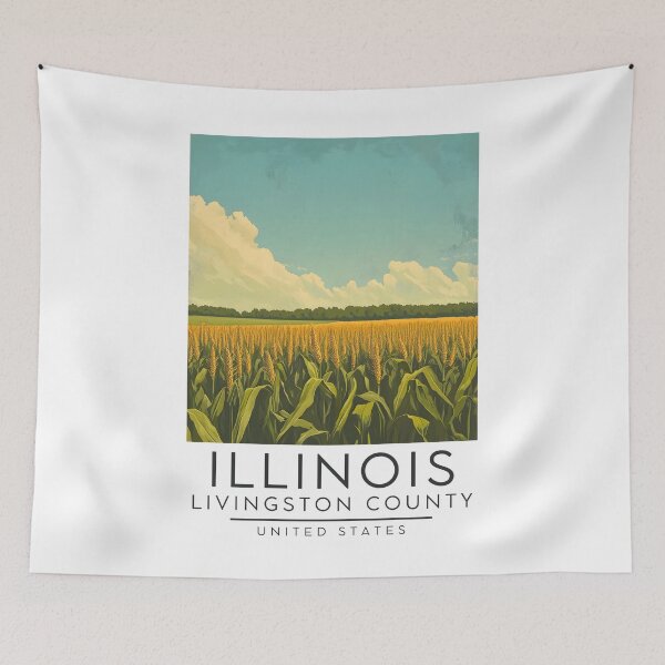 Item preview, A Vintage Poster of Livingston County - Illinois - US  designed and sold by GoodOldVintage.