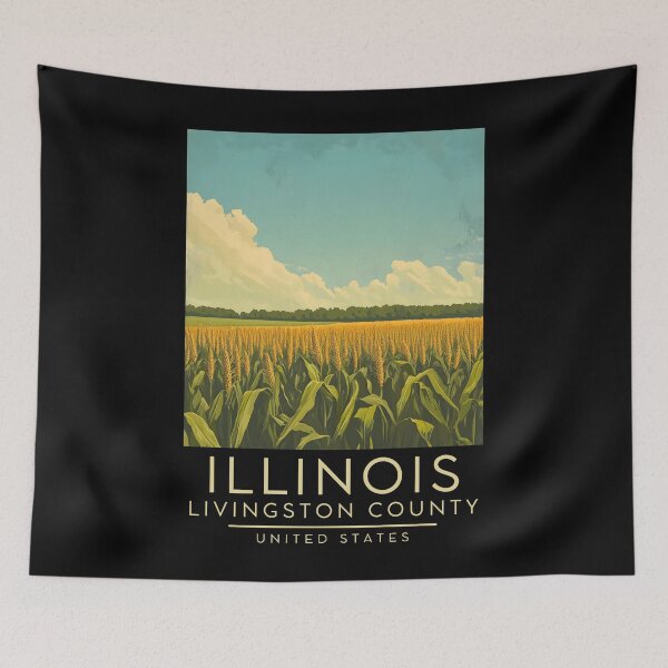 Item preview, A Vintage Poster of Livingston County - Illinois - US  designed and sold by GoodOldVintage.