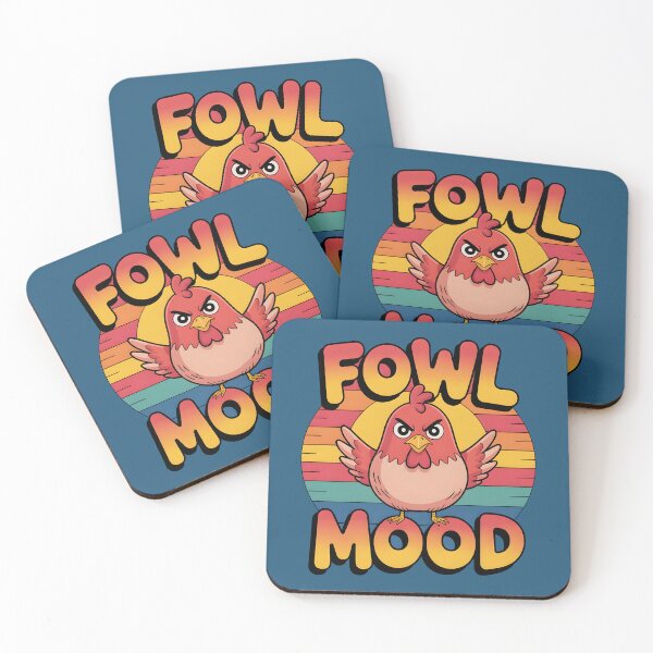 Item preview, Fowl Mood – Funny Bird Pun designed and sold by Jollys-ArtShop.