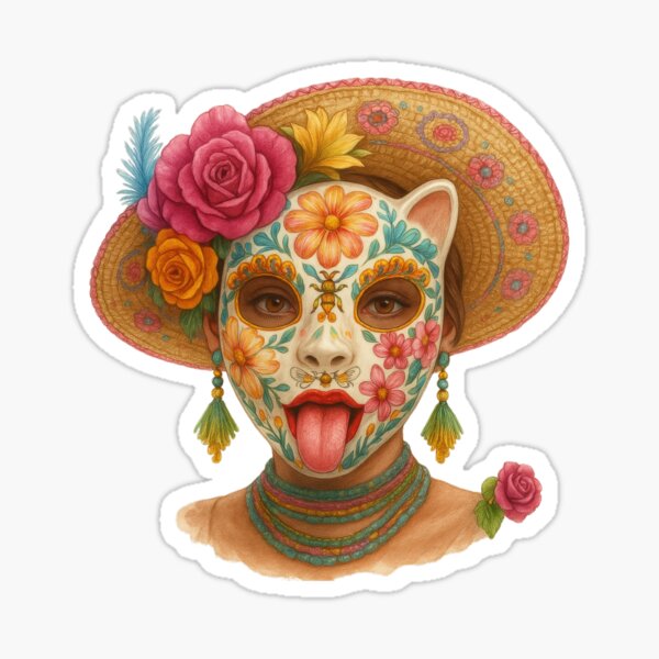Item preview, Purr-fectly Floral with a Sting of Sass designed and sold by Maryna_Reine.