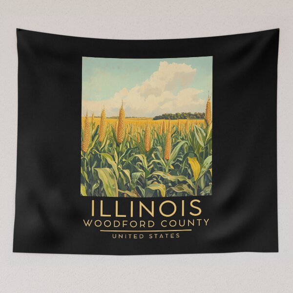 Item preview, A Vintage Poster of Woodford County - Illinois - US  designed and sold by GoodOldVintage.