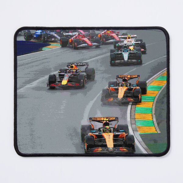 Item preview, First corner of the 2025 season at the Australian Grand Prix at Albert Park abstract designed and sold by Rodissimus1984.