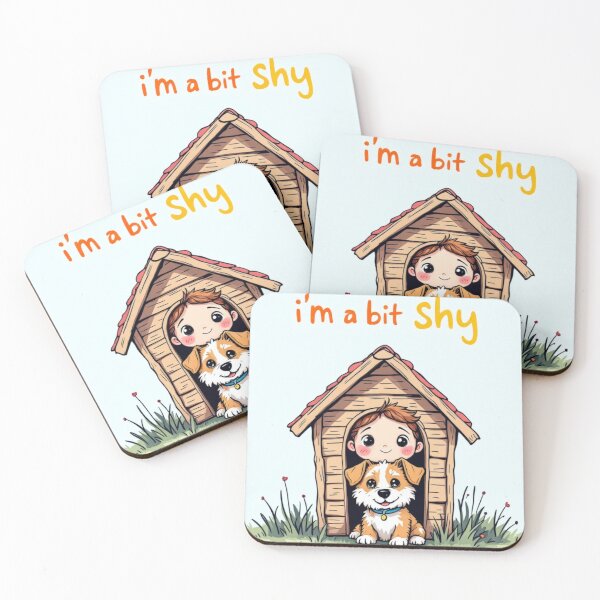 Item preview,  I’m a Bit Shy (Kid & Pup Edition) 1 designed and sold by SteadyRolling.