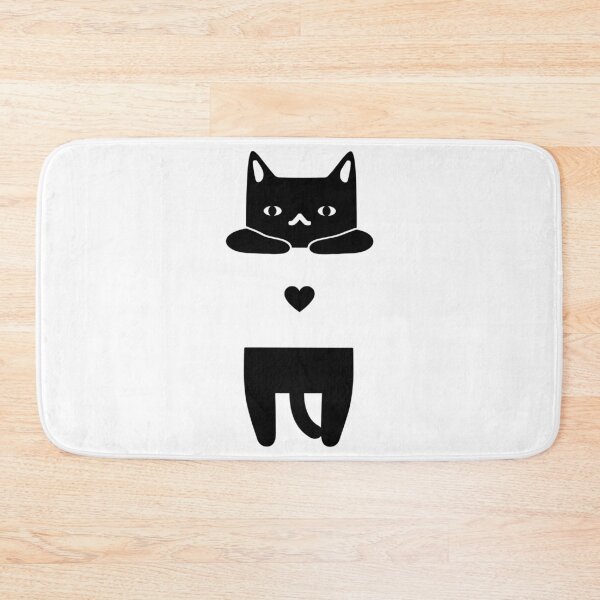 Item preview, Cute kitten and black heart designed and sold by ZenNature.