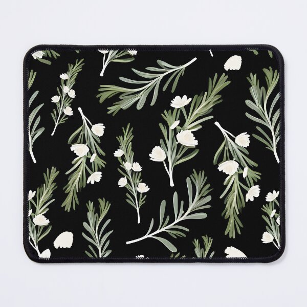 Item preview, Dark Mode, But Make It Floral, Elegant Florals on Black, Hand Drawn Botanicals on the Dark Background, Minimalistic Seamless Modern Boho Pattern designed and sold by Kintsugi99.
