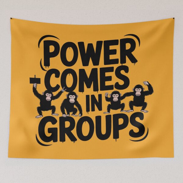 Item preview, Banksy Apes - Power comes in groups designed and sold by 123ks.