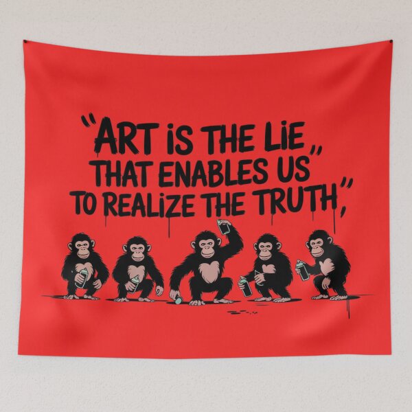 Item preview, Banksy Apes - Art is the lie that enables us to realize the truth designed and sold by 123ks.