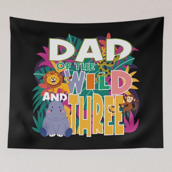 Item preview, 3rd Birthday Zoo Safari Jungle Dad Of The Wild and Three  designed and sold by Colorfulman.