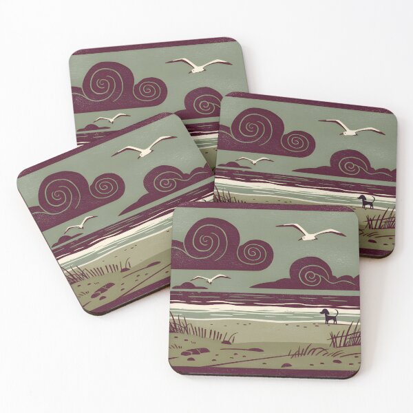 Item preview, Swirly dog on a beach designed and sold by wolis.