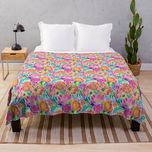 Item preview, watercolour rainbow florals designed and sold by PoppyLaneStudio.