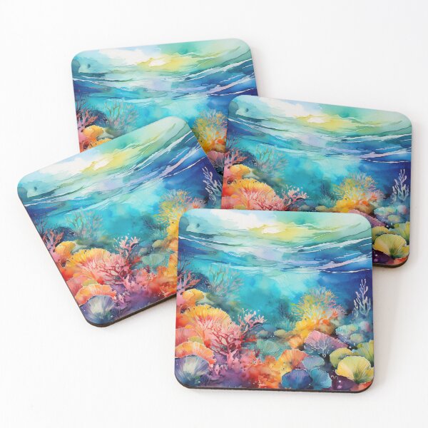 Item preview, corals under the surface of the ocean designed and sold by Valentina-V.