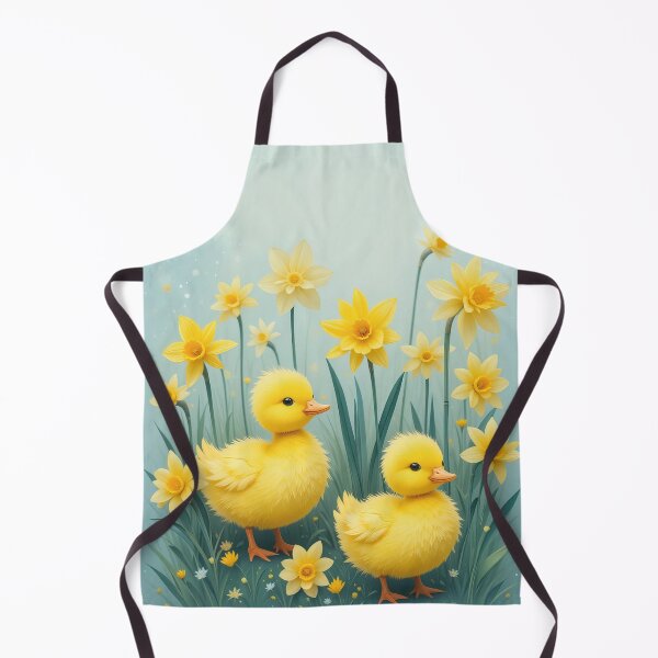 Item preview, Cute Yellow Ducklings Resting Among Spring Flowers designed and sold by Angelsartsandpattern.