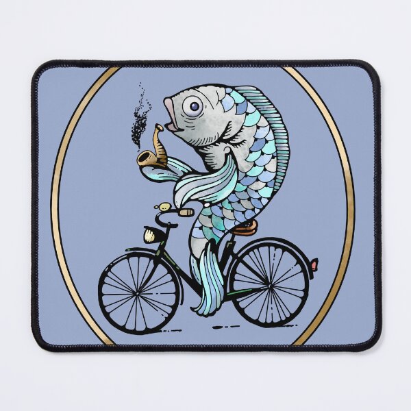 Item preview, Fish with bicycle designed and sold by MohrColourPlease.