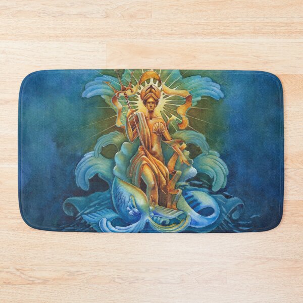 Item preview, Amphitrite, Goddess of the Deep – Mythical Watercolor Illustration designed and sold by Ekaterina Glazkova.