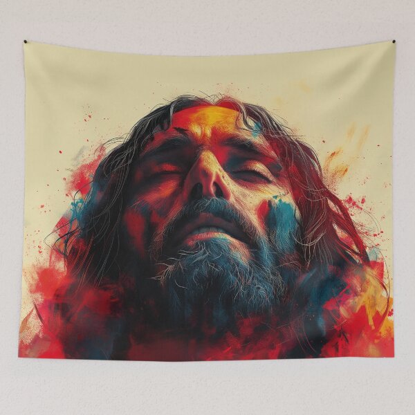 Item preview, Intense Jesus Portrait - Abstract Expression of Faith designed and sold by Art of Ngu.