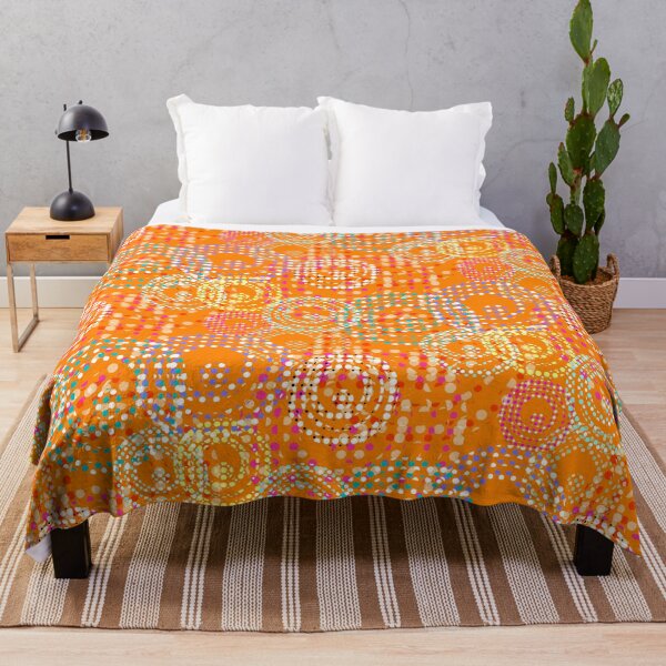 Item preview, Fabric of the Universe Halfdrop on Orange ff8200 designed and sold by Art in My Loft.
