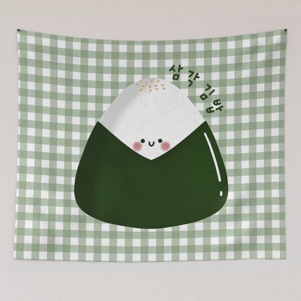 Item preview, Kawaii Korean 삼각 김밥 Onigiri Art – Cute Food Aesthetic designed and sold by Kimchi-style-.