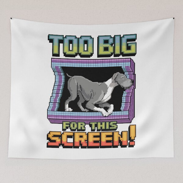 Item preview, Too Big for This Screen – Great Dane Pixel Art designed and sold by NaturePixel.