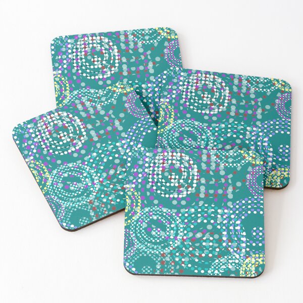Item preview, Fabric of the Universe Halfdrop on Teal 008080 designed and sold by Art in My Loft.