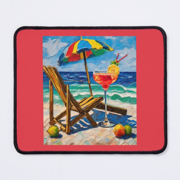 Item preview,  "Tropical Serenity: Colorful Cocktail by the Sea" designed and sold by Artisticanvas.