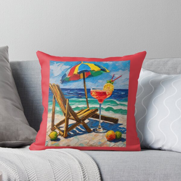 Item preview,  "Tropical Serenity: Colorful Cocktail by the Sea" designed and sold by Artisticanvas.