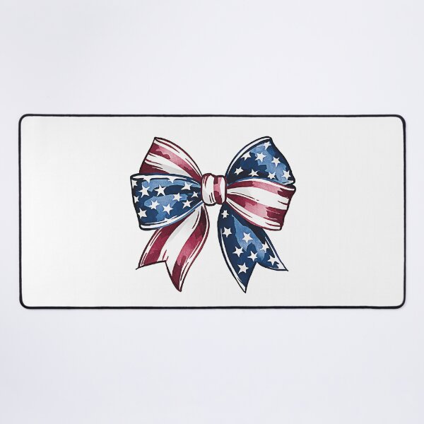 Item preview, Coquette Patriotic Bows Retro Red White Blue July 4th designed and sold by ROOFY-HK.